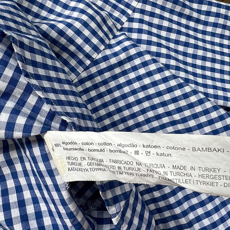 m) ZARA 자라 퍼프소매 깅엄체크 블라우스 셔츠 cos 아르켓--6