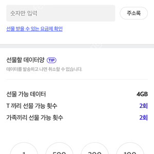 skt데이터 1기가 1500원 팝니다