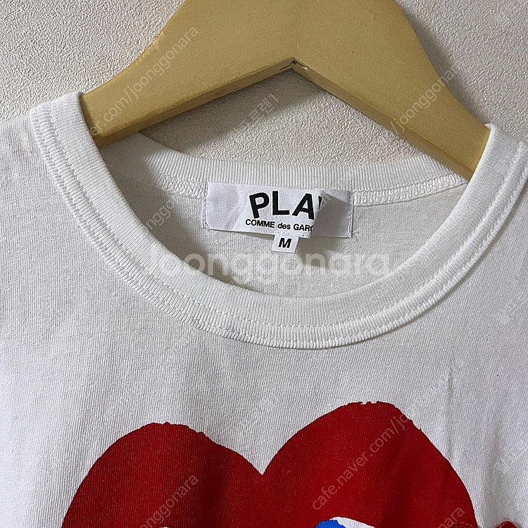 꼼데가르송 P1T085 더블하트 반팔티셔츠 M (여성 ...--3
