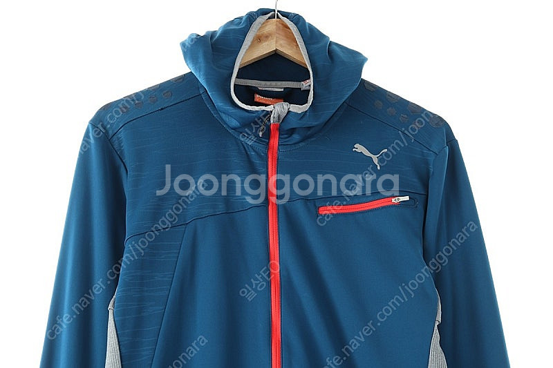 W(XL) 퓨마 집업져지 트랙탑 네이비 후드 올드스쿨--2