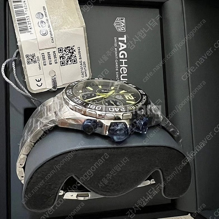 (새제품)태그호이어 43mm 포뮬러1 크로노그래프 옐로...--3