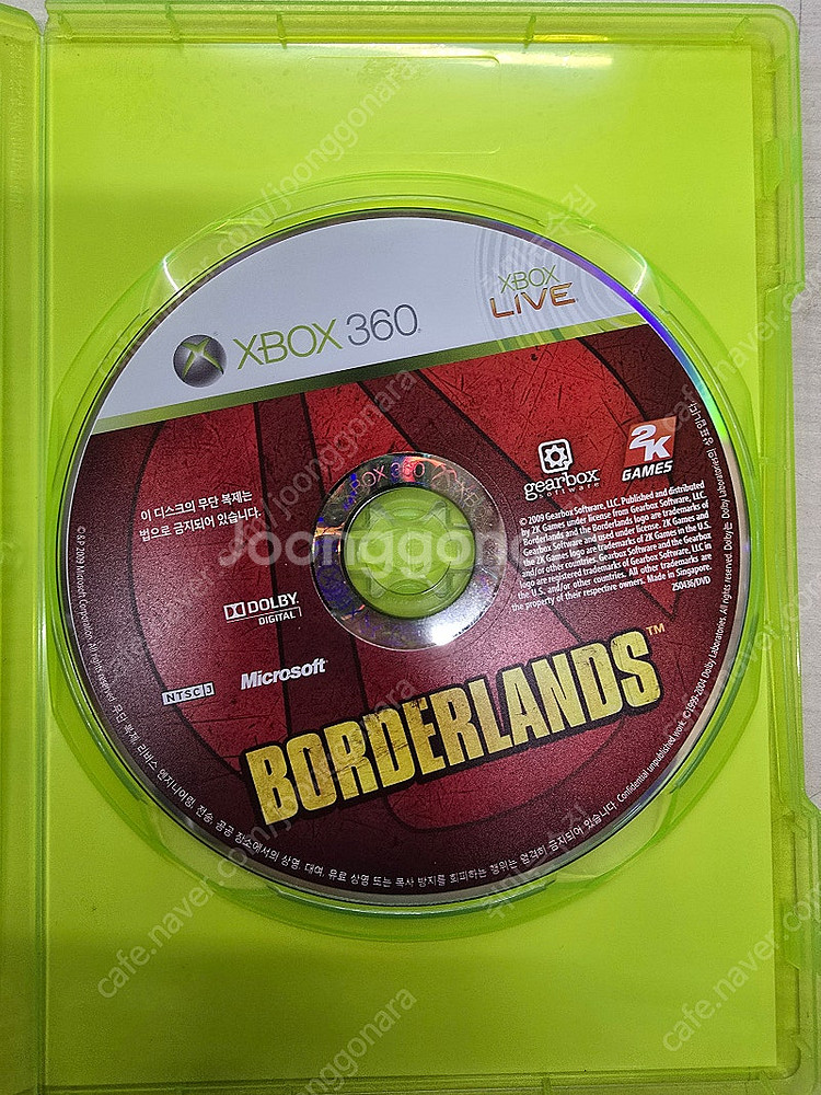 # XBOX360 "보더랜드" 판매합니다.--3
