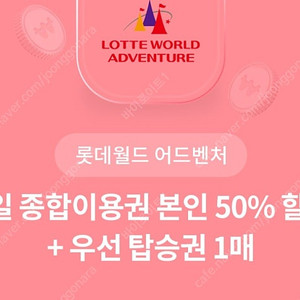 롯데월드 50% 할인 + 우선탑승권 1매