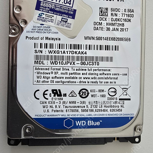 WD blue 1TB 2.5인치 노트북 HDD