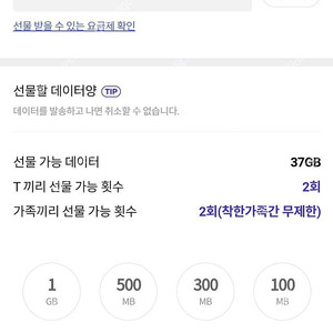 SKT T데이터 2GB 판매_4000원