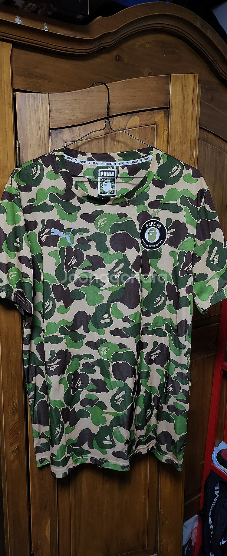 [L] 베이프 BAPE FC 퓨마 티셔츠--0