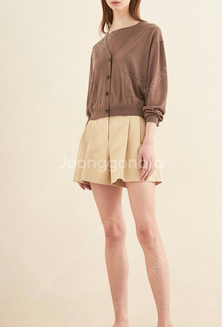 더캐시미어 실크 컨트라스트 스티치 니트 가디건--0