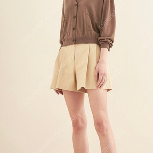 더캐시미어 실크 컨트라스트 스티치 니트 가디건