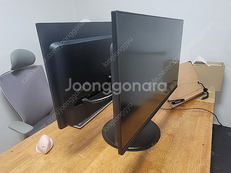 한성 4k 모니터 2대 + 화면전환 스위치 + 듀얼모니...--2