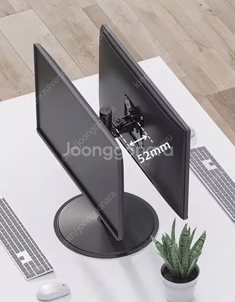 한성 4k 모니터 2대 + 화면전환 스위치 + 듀얼모니...--9