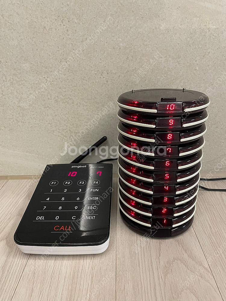 이지콜 카페진동벨 팝니다 10구 원형--5