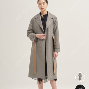 구호 트렌치 코트 2사이즈 20SS Robe Silhouette Tailored Coat - Grey