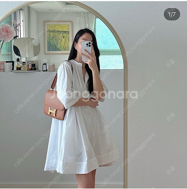파리앤뉴욕 파뉴 제니드레스 화이트/네이비 +5cm--0