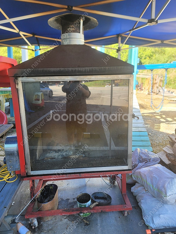 장작구이 바베큐 4단 자동기계 팝니다--4