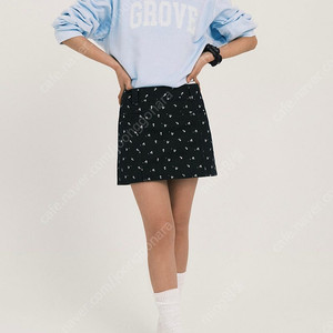 그로브 Floral Twill Mini Skirt m