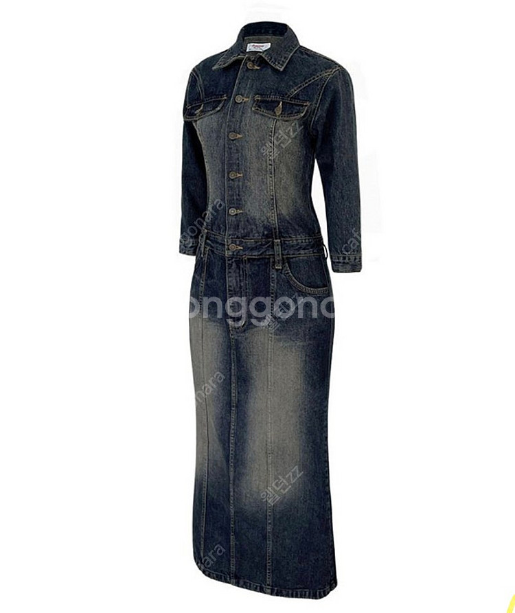 루루서울 old fashion denim jump su...--0