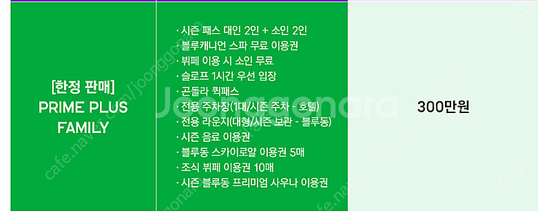 2425 휘닉스파크 시즌권 프라임 플러스 패밀리 양도합...--0