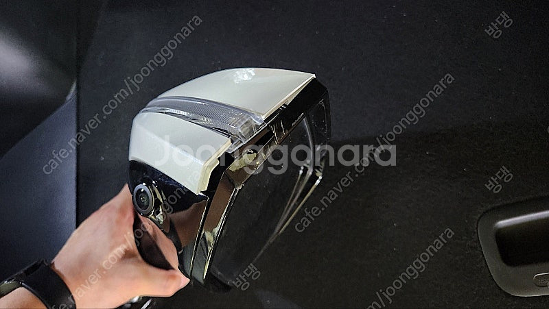 스포티지 NQ5 운전석 사이드미러 스노우화이트펄 시그니처트림 어라운드뷰가능--3