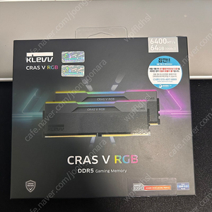 [에센코어] KLEVV DDR5 PC5-51200(6400mhz) CL32 CRAS V RGB 서린 [64GB (32GB*2)] l 풀박스,영수증O