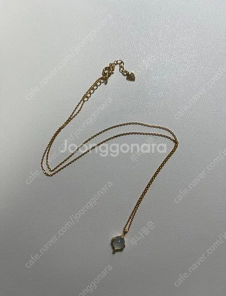 달토끼목걸이 14K 고품질 특수 압착 도금 칼세도니아--2