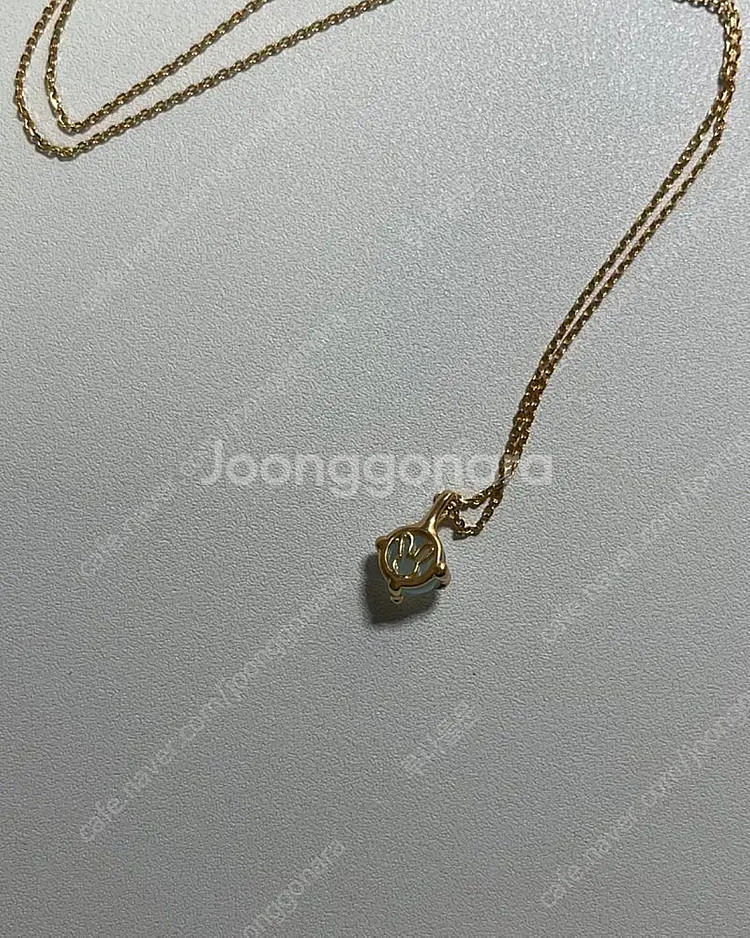 달토끼목걸이 14K 고품질 특수 압착 도금 칼세도니아--3