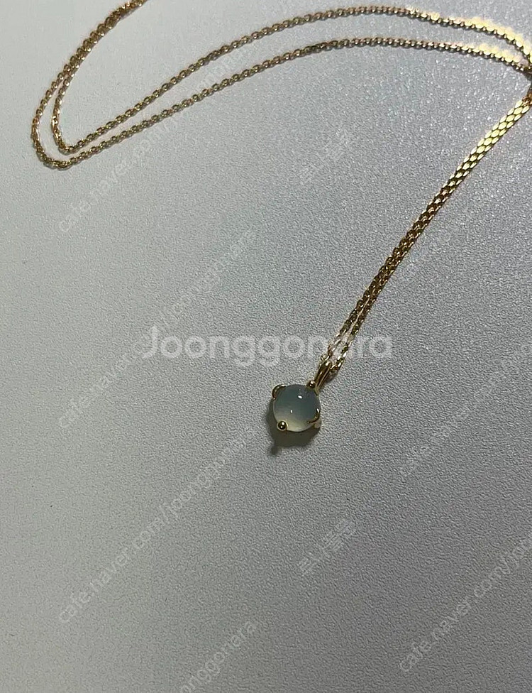 달토끼목걸이 14K 고품질 특수 압착 도금 칼세도니아--4