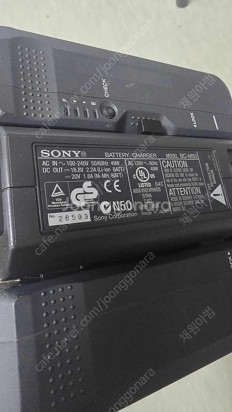 ENG 배터리 BP-L80S 4개와 BC-M50 소니 ...--3