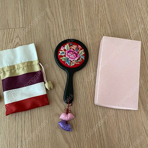 전통 자수 손거울(새상품)