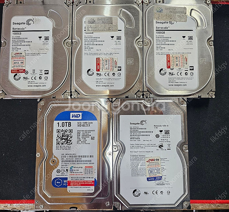 하드 2TB, 1TB, 500GB 각각 팝니다 3.5인...--2