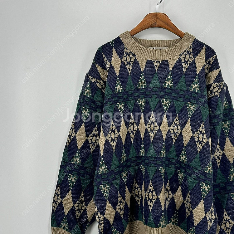 아가일 빈티지 니트 (100 size / NAVY)--2