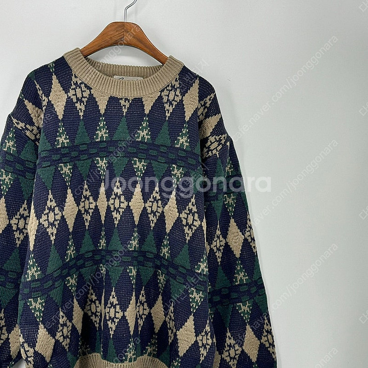 아가일 빈티지 니트 (100 size / NAVY)--3