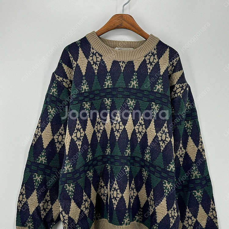 아가일 빈티지 니트 (100 size / NAVY)--4