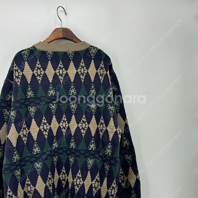 아가일 빈티지 니트 (100 size / NAVY)--7