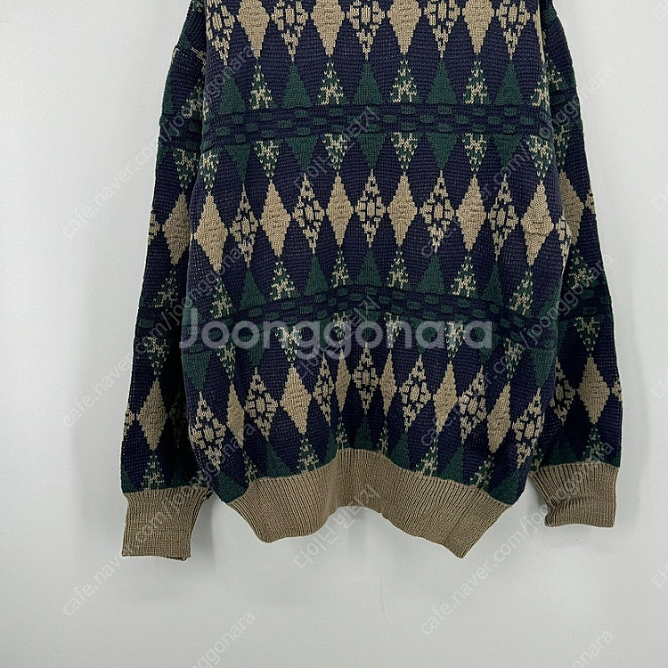 아가일 빈티지 니트 (100 size / NAVY)--9