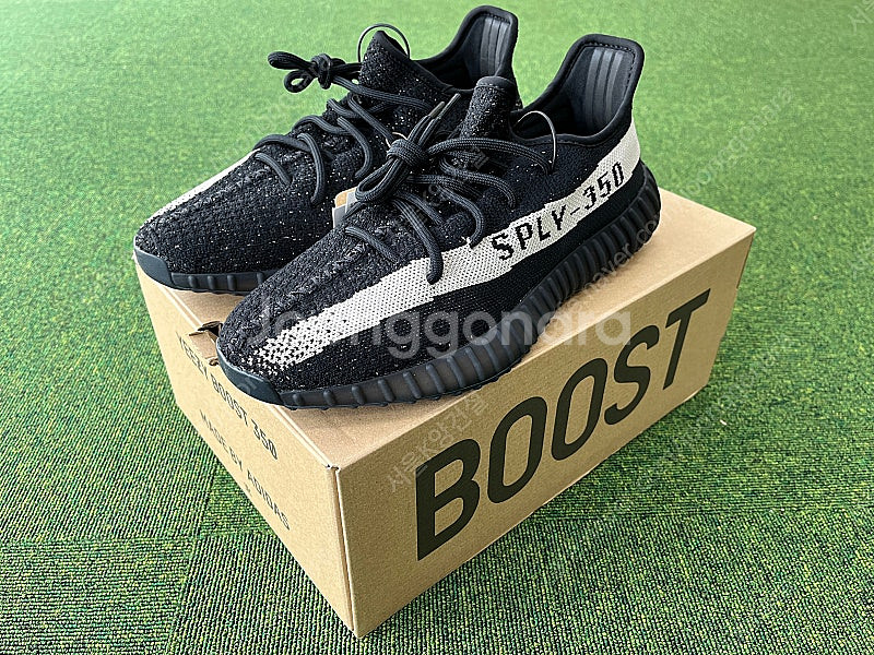아디다스 이지부스트 350 v2 코어 블랙 화이트 (b...--2