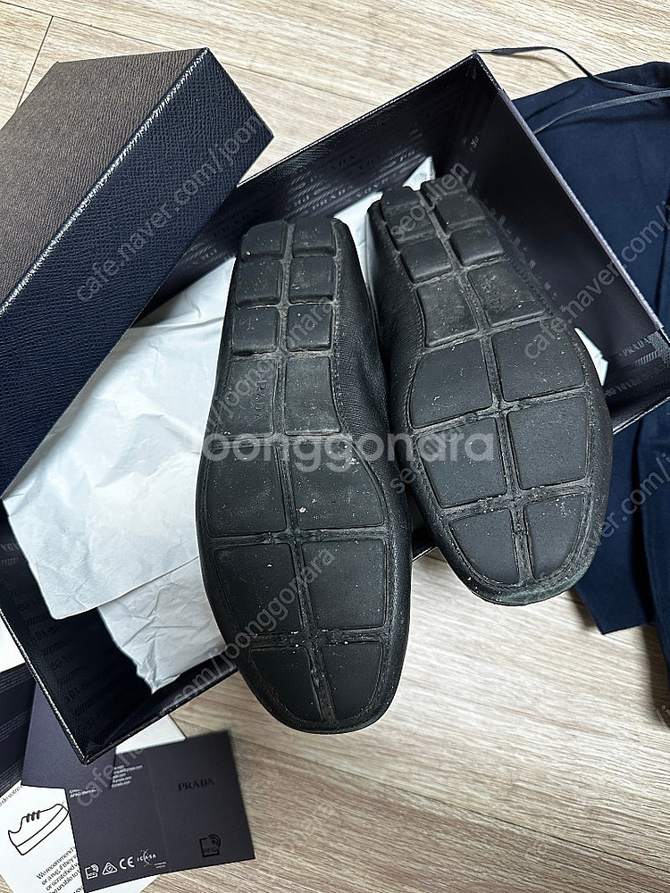 프라다. 드라이빙슈즈. 삼각로고. 사피아노가죽. 고무밑...--5