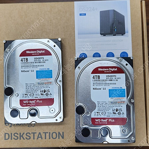 [NAS]DS 224+(RAM 8GB Up) WD RED Plus 4TB 2개