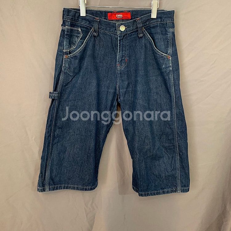 32인치 에비수 카펜터 버뮤다 데님 팬츠 청바지--1