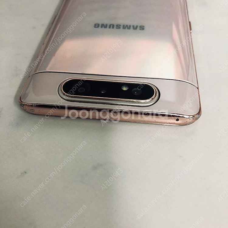 갤럭시 A80 핑크골드 128GB 깨끗한기기 7만원 판...--3
