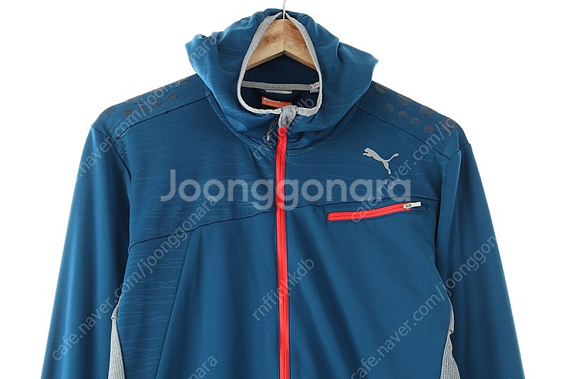 W(XL) 퓨마 집업져지 트랙탑 네이비 후드 올드스쿨--2