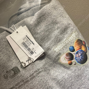 디스이즈네버댓 Solar System Hoodie Heather Grey M