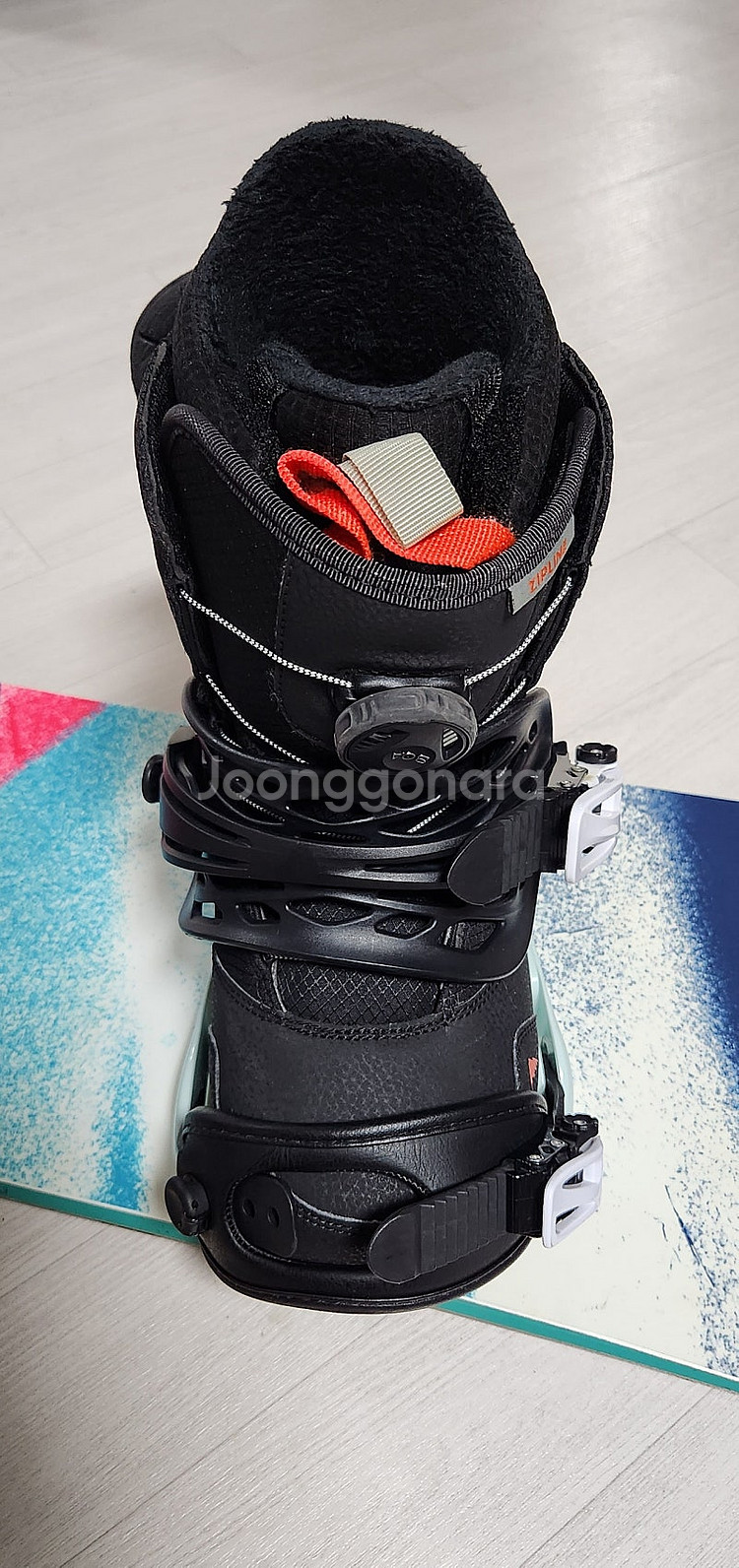 버튼 스몰스 리플렉스 아동용 스노우보드 바인딩 L + 버튼 집라인 보아 아동용 스노우보드 부츠 BLACK 230사이...--4