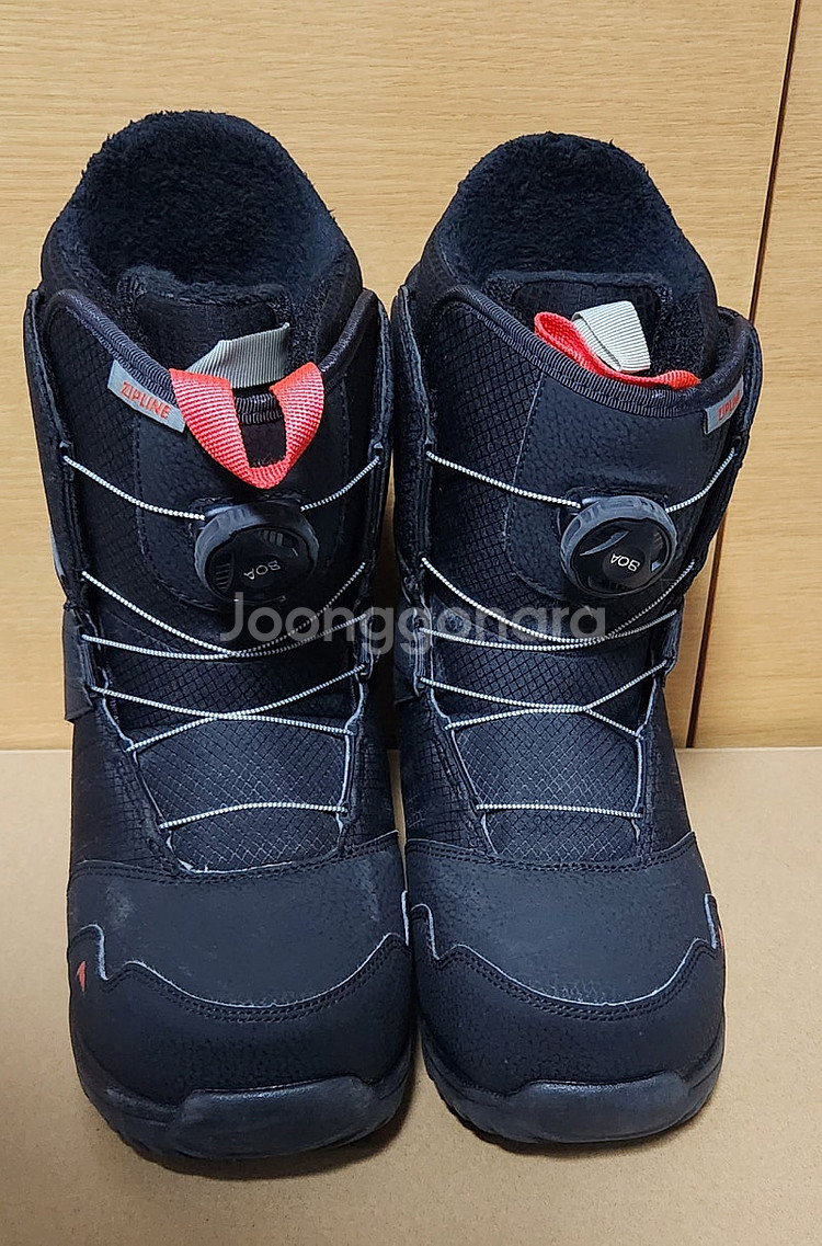 버튼 스몰스 리플렉스 아동용 스노우보드 바인딩 L + 버튼 집라인 보아 아동용 스노우보드 부츠 BLACK 230사이...--5