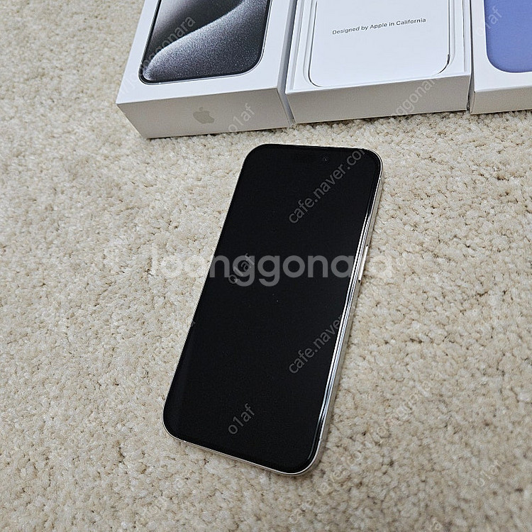 [무음카메라]아이폰15 프로 256GB 화이트 듀얼유심--1