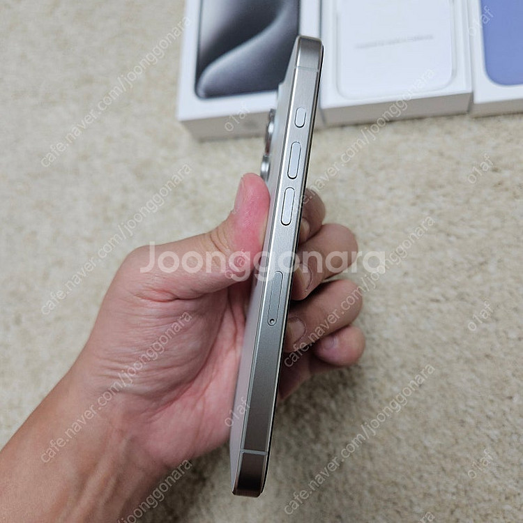 [무음카메라]아이폰15 프로 256GB 화이트 듀얼유심--5