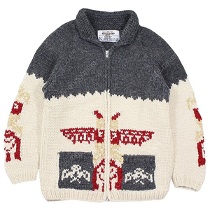 Kanata Virgin Wool Cowichan Zip-up Sweater 카나타 버진 울 코위찬 집업 스웨터 캐나다