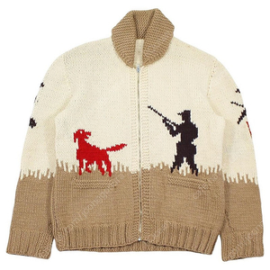 1960s The Pheasant Hunt Wool Cowichan Zip-up Sweater 울 코위찬 집업 스웨터 60년대 빈티지 캐나다 생산 헌팅 꿩 사냥