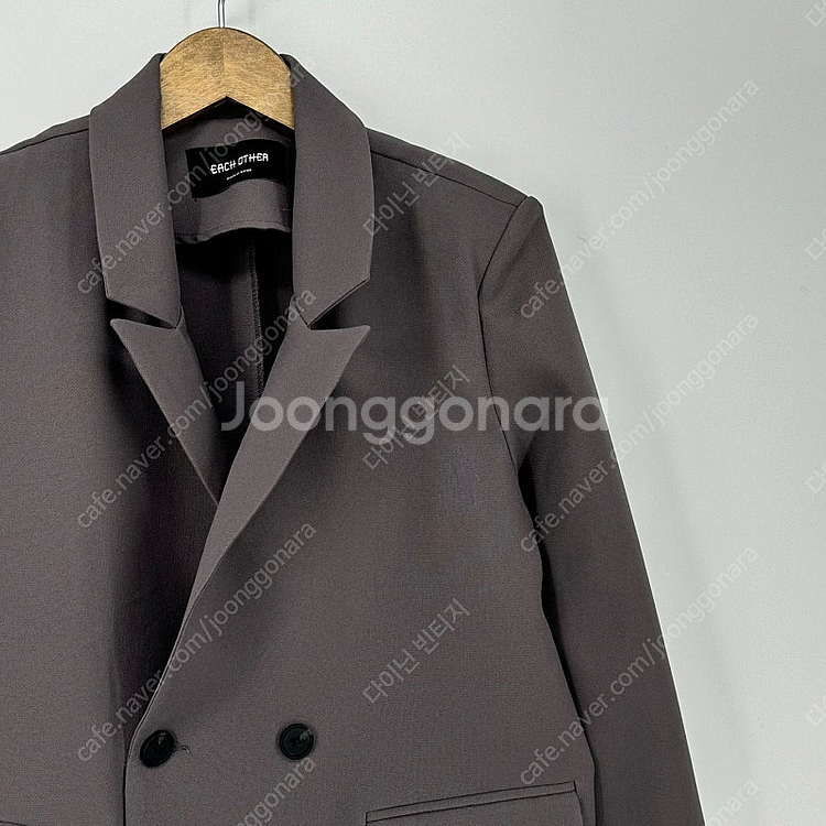 더블 버튼 자켓 블레이저 (F size / GRAY)--3