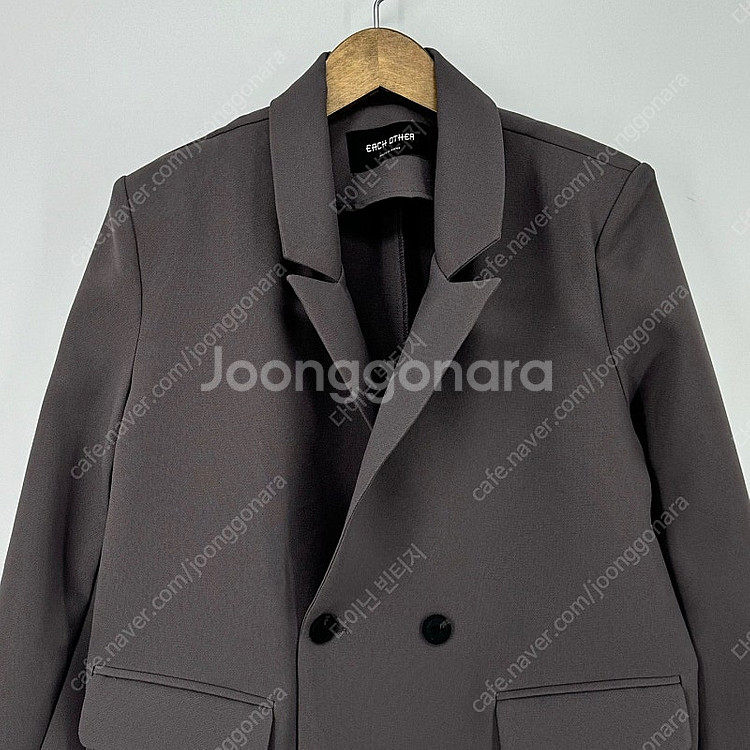 더블 버튼 자켓 블레이저 (F size / GRAY)--4
