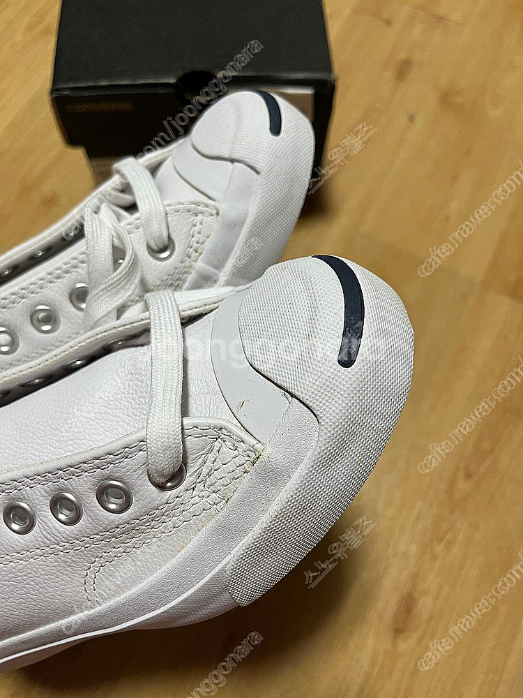 캔버스 잭퍼셀 레더 가죽 블랙 화이트 스니커즈 1S961​ 사이즈225--6